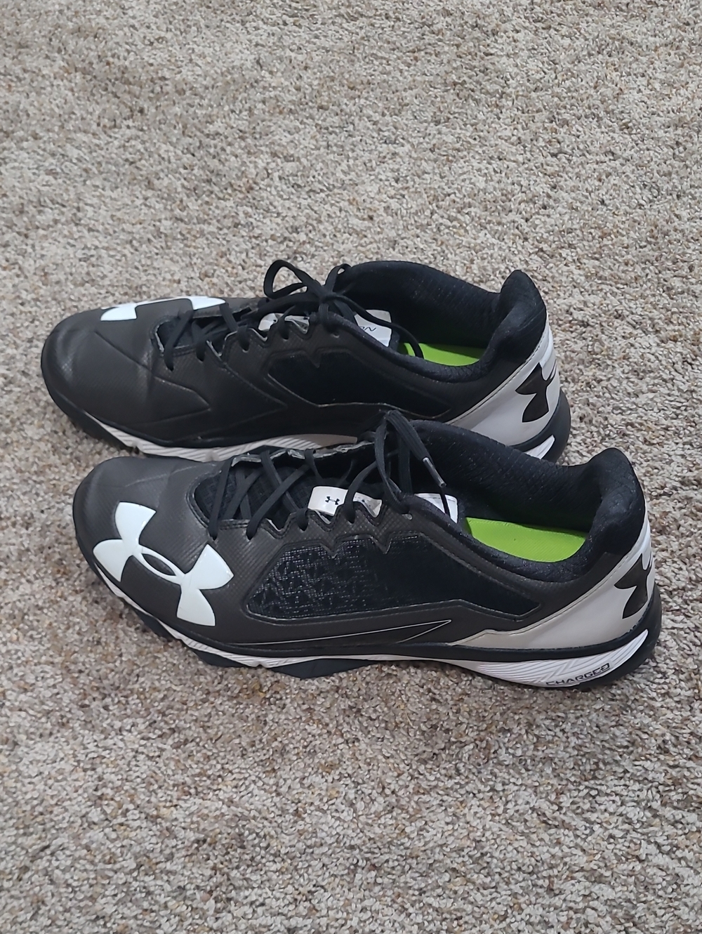 Under Armour Men’s Black And White Athletic Shoes